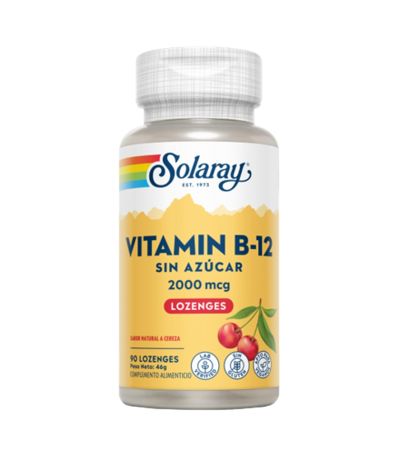 Vitamin B12 2000Mg Sublingual SinGluten Vegan 90comp Solaray