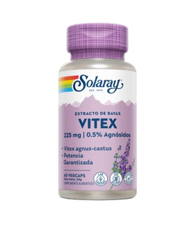 Vitex Extracto de Bayas 225Mg SinGluten Vegan 60caps Solaray