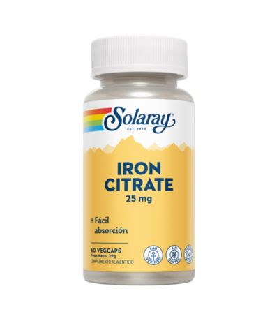 Iron 25Mg 60caps Solaray