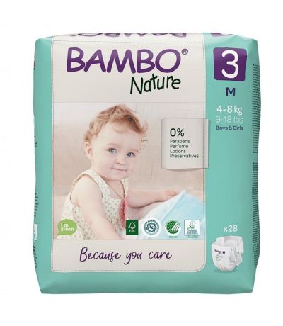 Pañales Talla 3 Midi de 4-8 kg Eco 28 Bambo