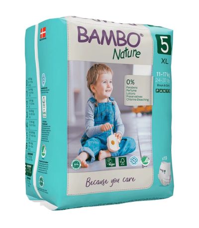 Pañal Pants Talla 5 11-17Kg 19uds Bambo
