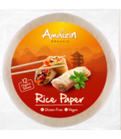 Papel de Arroz SinGluten Bio Vegan 12uds Amaizin