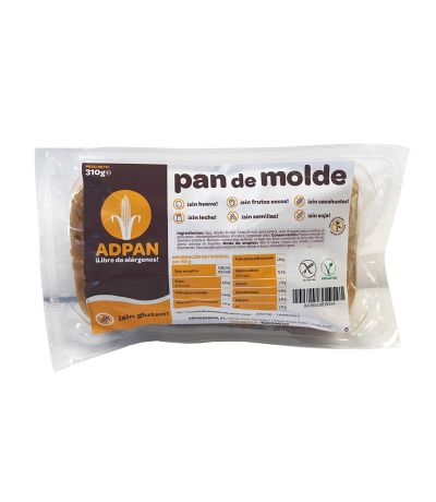 Pan de Molde SinGluten Vegan 310g Adpan