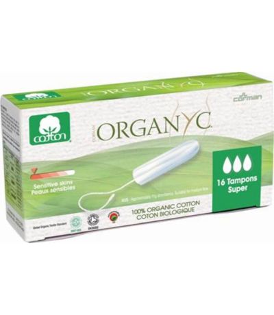 Tampon Super Sin Aplicador 16uds Organyc