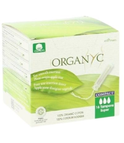 Tampon Super con Aplicador Compact 16uds Organyc