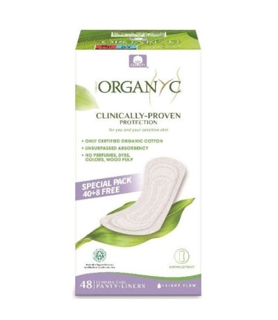 Protegeslips Algodon Organico Vegan 48uds Organyc