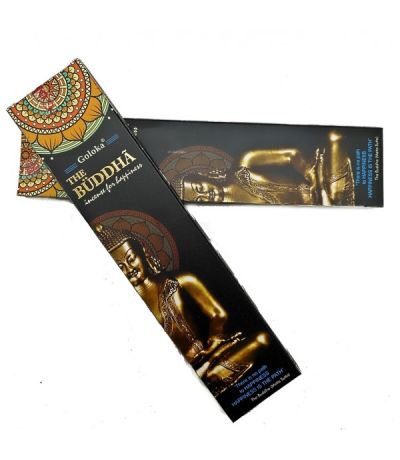 Incienso Stick Buddha Happiness Vegan 15 Sticks Goloka