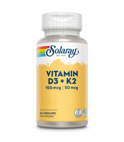 Vitamina-D3K2 SinGluten 60caps Solaray