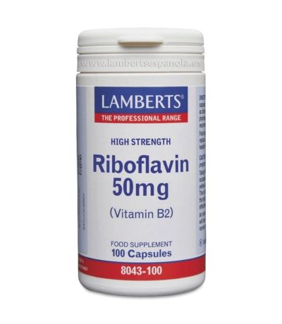 Vitamin B2 50Mg Riboflavina 100caps Lamberts