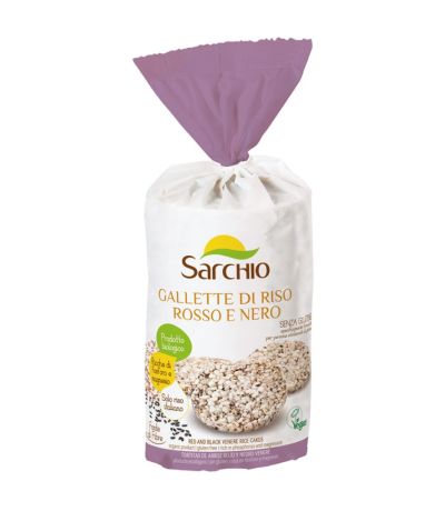 Tortitas Arroz Rojo Negro Eco SinGluten 100g Sarchio