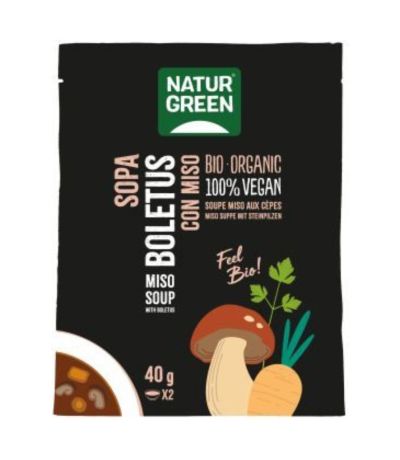 Sobre de Sopa Boletus con Miso Bio 40g Natur-Green