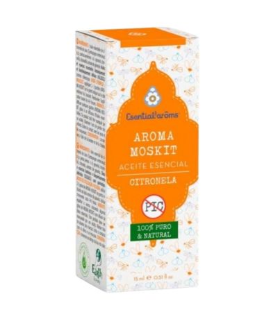 Pack Aromamoskit y Brazalete Antimosquitos 1udx15ml Esential Aroms