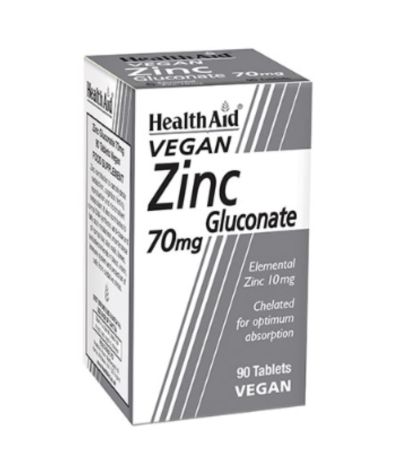 Gluconato Zinc 70Mg Vegan 90comp Health Aid