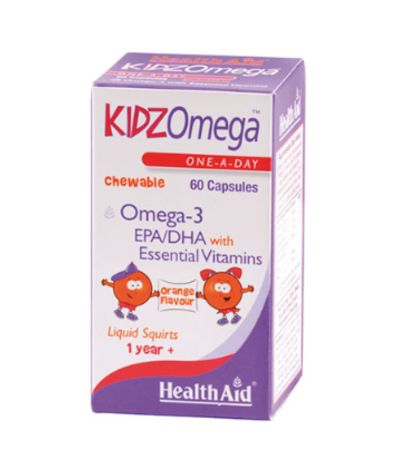 Kidz Omega-3 EPA/DHA  Vitaminas Esenciales 60comp Health Aid