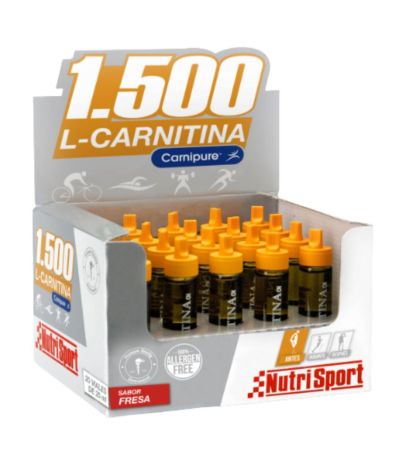 Carnitina 1500Mg Fresa 20 Vialesx24ml Nutri-Sport