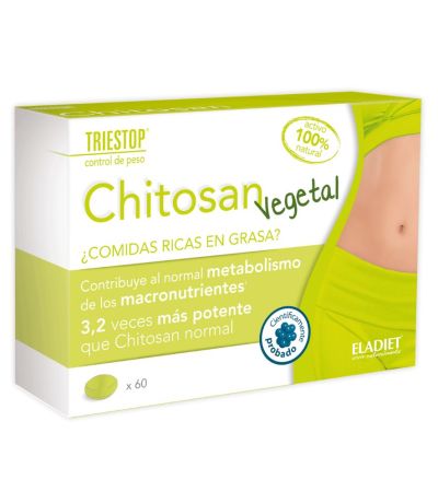 Triestop Chitosan Vegetal SinGluten 60comp Eladiet