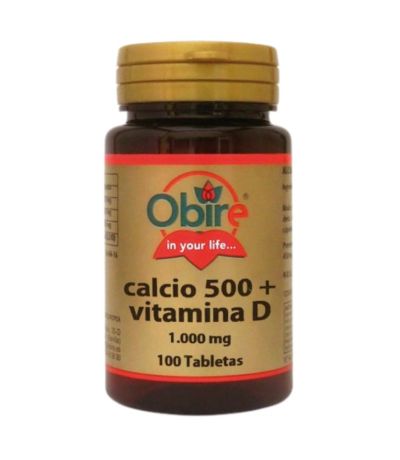Calcio 500 y Vitamina-D 1000Mg 100comp Obire