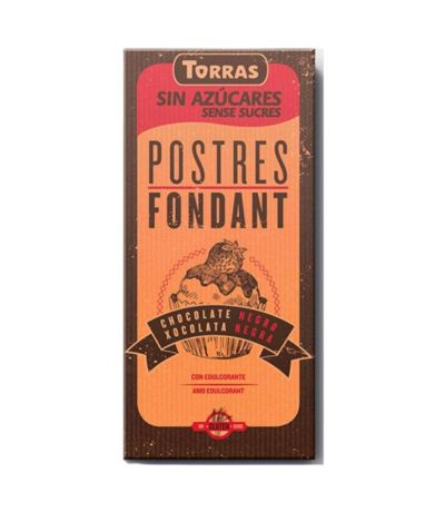 Chocolate Fondant Postres SinAzucar SinGluten 200g Torras
