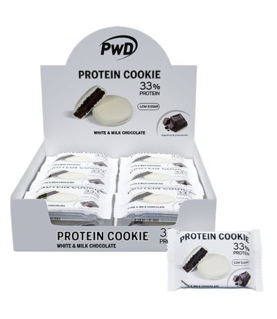 Protein Cookies White Milk Choco 30g x18uds PWD