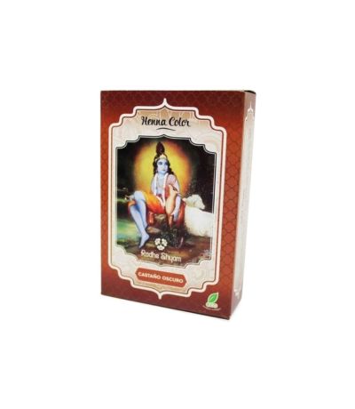 Henna Tinte Natural Castaño Oscuro Polvo Eco Vegan 100g Radhe Shyam