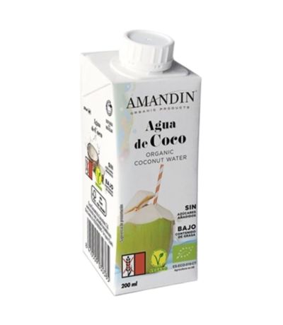 Agua de Coco SinGluten Bio Vegan 200ml Amandin