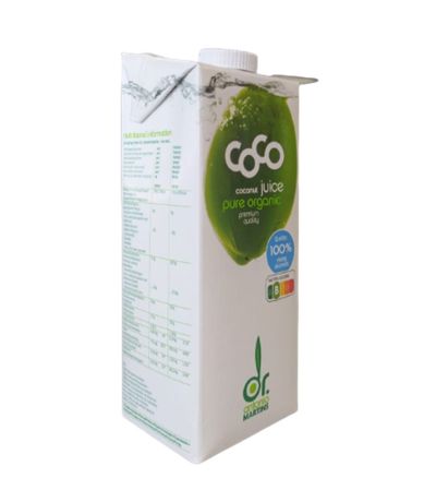 Agua de Coco Natural Bio Vegan 1L Dr. Antonio Martins
