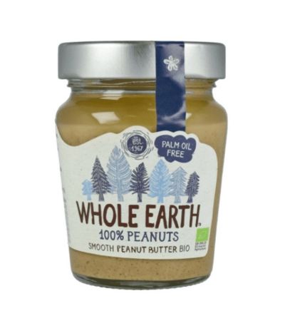 Crema de Cacahuetes Smooth SinGluten Bio 227g Whole Earth