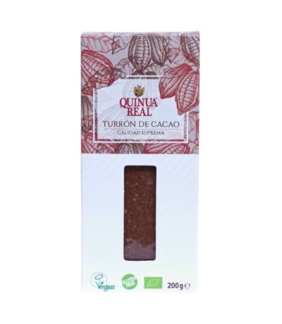 Turron con Cacao y Quinoa SinGluten Bio Vegan 200g Quinua Real