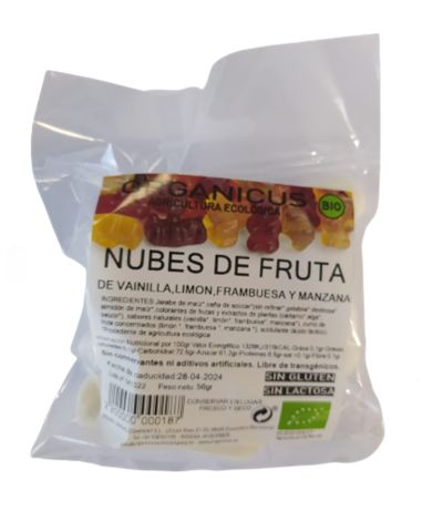 Nubes de Fruta Gominolas SinGluten Bio 50g Organicus