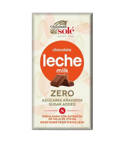 Chocolate con Leche con Stevia 100g Chocolates Sole