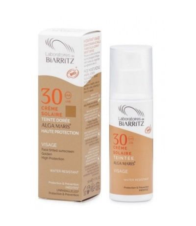 Crema Solar Facial Color Golden SPF30 Bio 50ml Biarritz