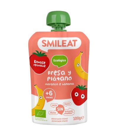Bebible Fresa y Platano 6M SinGluten Eco 100g Smileat