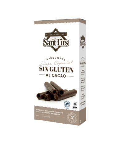 Barquillos con chocolate sin gluten San Tirs