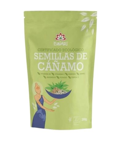 Semillas de Cañamo sin Cascara Bio Vegan SinGluten 250g Iswari