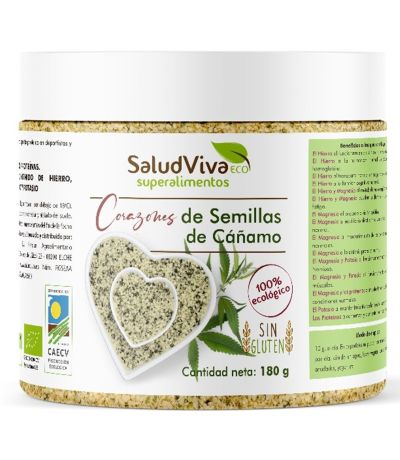 Corazones de Semilla de Cañamo Eco 180g Salud Viva