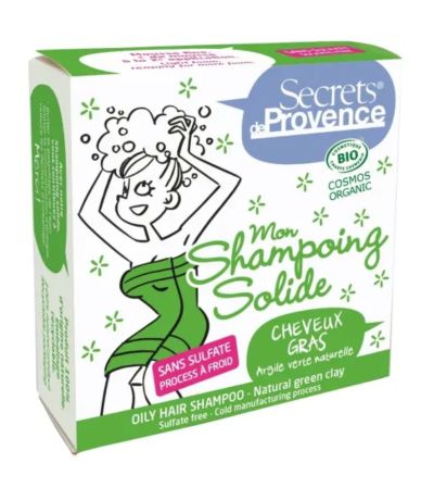 Champu Solido para Cabellos Grasos Bio Vegan 85g Secrets de Provence