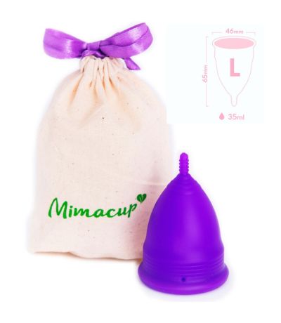 Copa Menstrual Violeta Opaca Talla L 46x65mm 1ud Mimacup