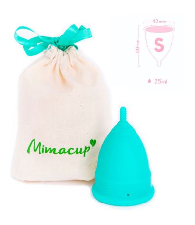 Copa Menstrual Turquesa Opaca Talla S 40x60mm 1ud Mimacup