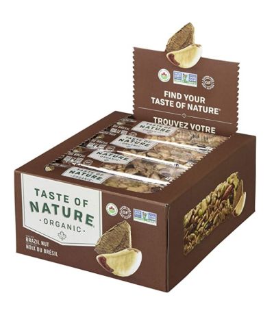 Barrita de Nueces de Brasil con Semillas y Pasas SinGluten Vegan 16uds Taste Of Nature