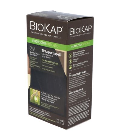 Tinte Delicado 2.9 Castaño Oscuro Chocolate 140ml Biokap