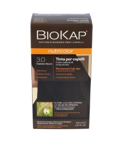 Tinte Nutricolor 3.0 Castaño Oscuro 140ml Biokap