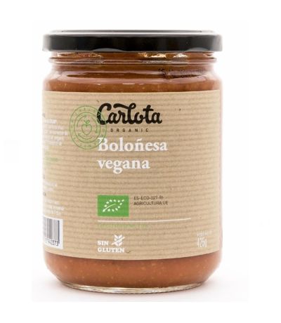 Salsa Boloñesa SinGluten Eco Vegan 425g Carlota Organic