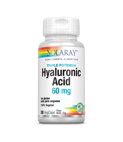 Acido Hialuronico 60Mg SinGluten Vegan 30caps Solaray